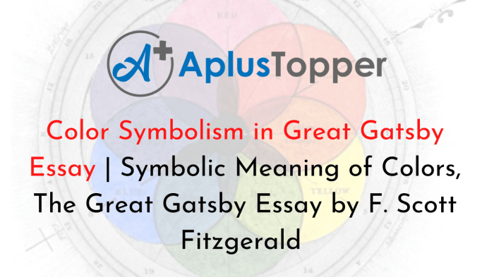 The great gatsby color symbolism chart pdf