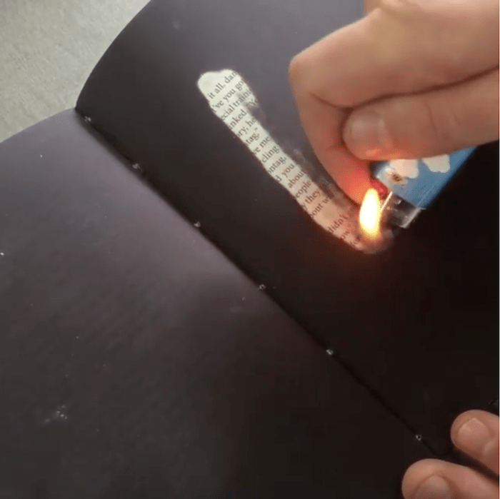 Fahrenheit 451 book with match