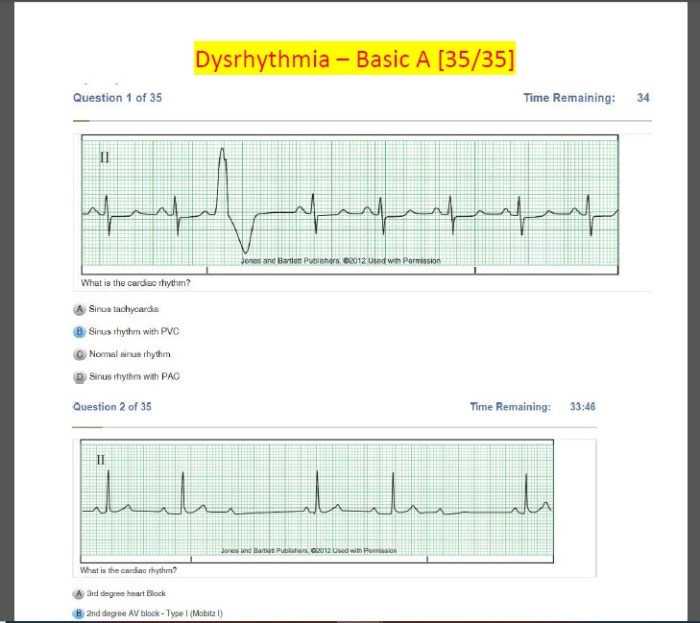 Flex ed dysrhythmia test answers