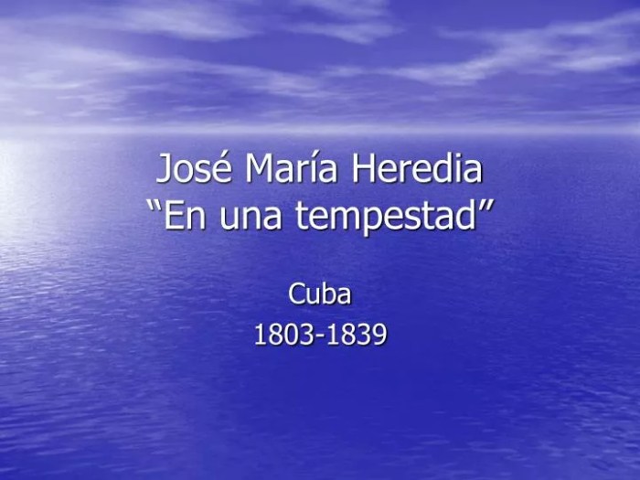 En una tempestad jose maria heredia