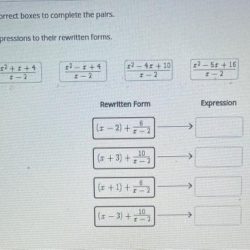 Match the rational expressions to their rewritten forms