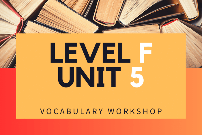 Unit 5 vocabulary workshop level e answers